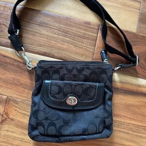 Black Coach mini Crossbody